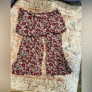 Billabong boho floral rayon pants